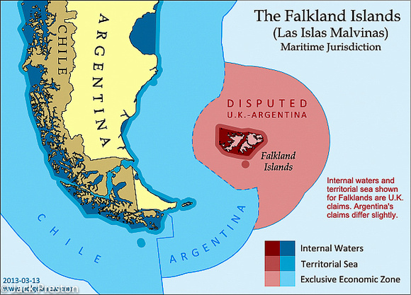 Location of Falklands