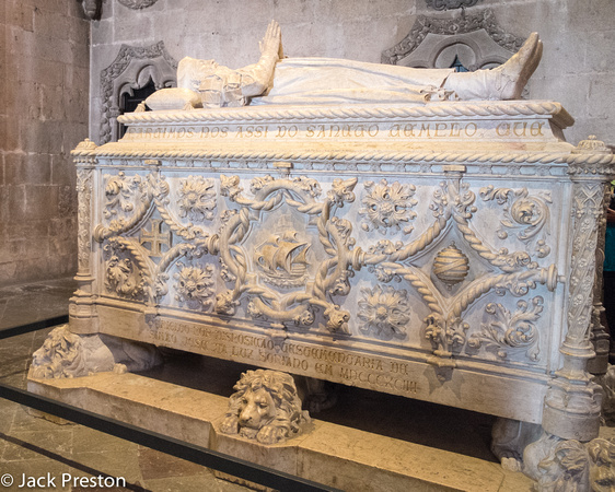 Tomb of Vasco da Gama in the Jerónimos Monastery