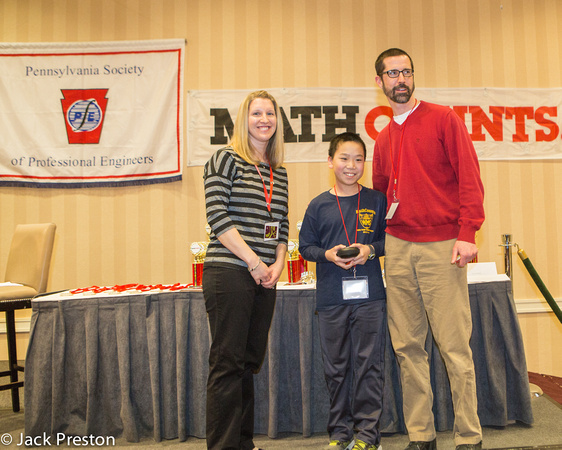 Evan Qiang (6) High Score 6th Grade Student Valley Forge